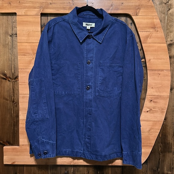 Madewell Overshirt in Garment-Dyed Canvas in Vintage French Blue - Picture 7 of 13
